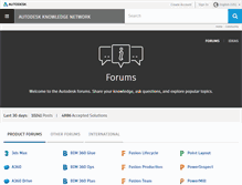 Tablet Screenshot of forums.autodesk.com